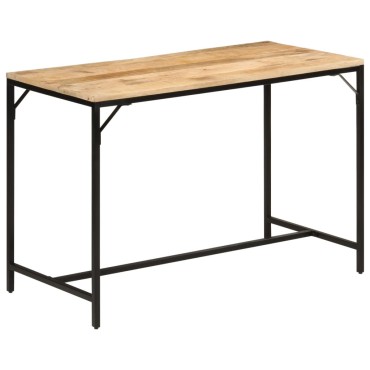 vidaXL Τραπεζαρία 110x55x75cm Μασίφ Ακατέργαστο Ξύλο Μάνγκο/Σίδηρο 1 τεμ.
