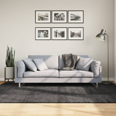 vidaXL Χαλί Shaggy PAMPLONA με Ψηλό Πέλος Μοντέρνο Ανθρακί 160x230cm