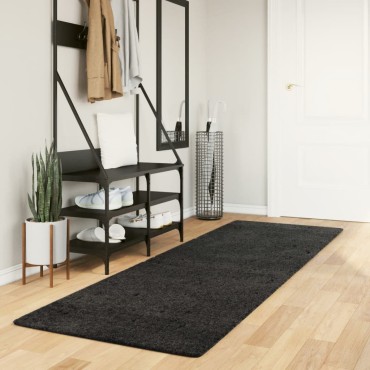 vidaXL Χαλί Shaggy PAMPLONA με Ψηλό Πέλος Μοντέρνο Ανθρακί 80x250cm