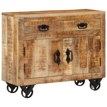 vidaXL Μπουφές 80x30x65cm από Μασίφ Ακατέργαστο Ξύλο Μάνγκο 1 τεμ.