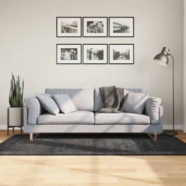 vidaXL Χαλί Shaggy PAMPLONA με Ψηλό Πέλος Μοντέρνο Ανθρακί 100x200cm