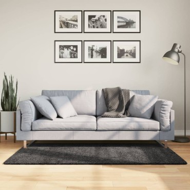 vidaXL Χαλί Shaggy PAMPLONA με Ψηλό Πέλος Μοντέρνο Ανθρακί 120x170cm