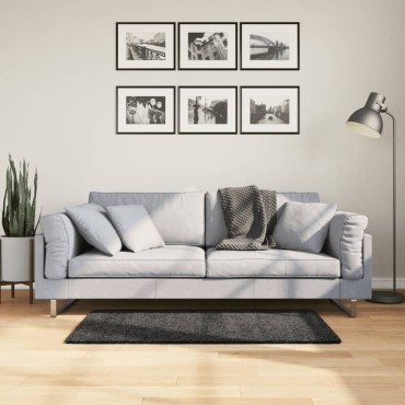 vidaXL Χαλί Shaggy PAMPLONA με Ψηλό Πέλος Μοντέρνο Ανθρακί 60x110cm