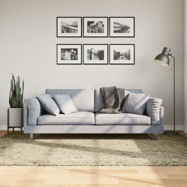 vidaXL Χαλί Shaggy PAMPLONA με Ψηλό Πέλος Μοντέρνο Χρυσό 160x230cm