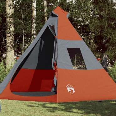 vidaXL Σκηνή Κάμπινγκ Tipi 7 Ατόμων Αδιάβροχη Πορτοκαλί