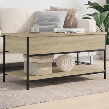 vidaXL Τραπεζάκι Σαλονιού Sonoma Δρυς 100x50x50cm Επεξεργασμένο Ξύλο 1 τεμ.