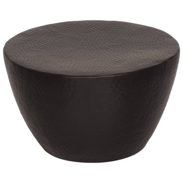 vidaXL Τραπεζάκι Σαλονιού Μαύρο 50x30cm από Σφυρήλατο Αλουμίνιο 1 τεμ.