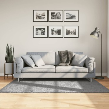 vidaXL Χαλί Shaggy PAMPLONA με Ψηλό Πέλος Μοντέρνο Γκρι 120x170cm