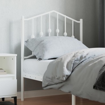 vidaXL Κεφαλάρι Λευκό Μεταλλικό 80x4x98cm 1 τεμ.