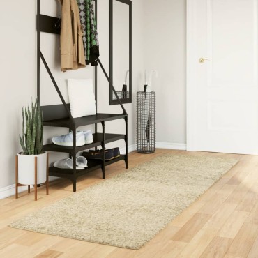 vidaXL Χαλί Shaggy PAMPLONA με Ψηλό Πέλος Μοντέρνο Χρυσό 80x250cm