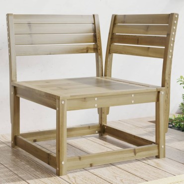 vidaXL Καναπές Κήπου Γωνιακός 73x73x78cm Επεξ. Πεύκου