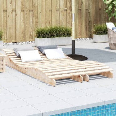 vidaXL Ξαπλώστρες 2 τεμ. 205x60x31,5cm από Μασίφ Ξύλο Πεύκου