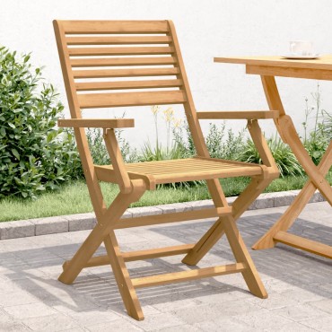 vidaXL Καρέκλες Κήπου Πτυσσόμενες 4 τεμ. 54,5x61,5x86,5cm Μασίφ Ακακία