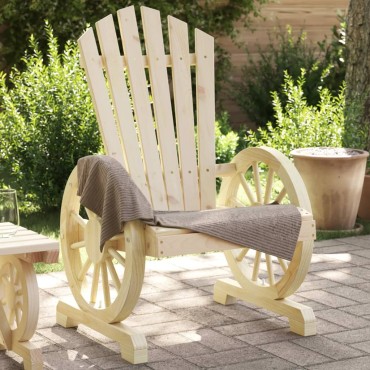 vidaXL Καρέκλα Κήπου Adirondack από Μασίφ Ξύλο Ελάτης 63x62x99cm 1 τεμ. Γωνιακός