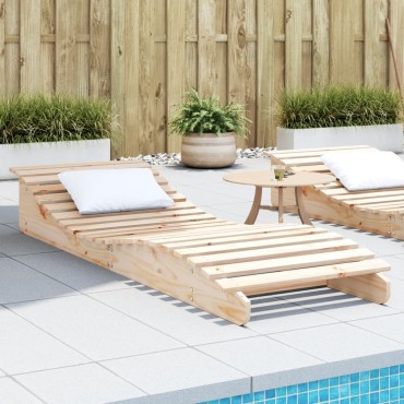 vidaXL Ξαπλώστρα 205x70x31,5cm από Μασίφ Ξύλο Πεύκου 1 τεμ.