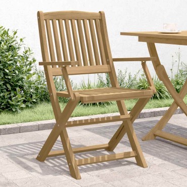 vidaXL Καρέκλες Κήπου Πτυσσόμενες 4 τεμ. 57,5x54,5x90cm Μασίφ Ακακία