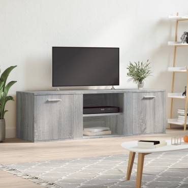 vidaXL Έπιπλο Τηλεόρασης Γκρι Sonoma 120x34x37cm από Επεξ. Ξύλο