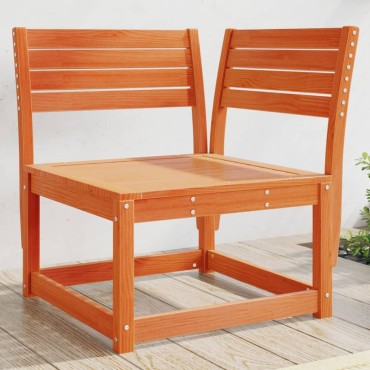 vidaXL Καναπές Κήπου Γωνιακός Καφέ 73x73x78cm από Μασίφ Ξύλο Πεύκου