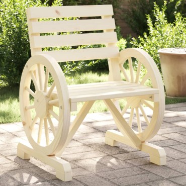 vidaXL Καρέκλες Κήπου 2 τεμ. 58x58x78,5cm από Μασίφ Ξύλο Ελάτης Διθέσιος
