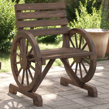 vidaXL Καρέκλα Κήπου 58x58x78,5cm από Μασίφ Ξύλο Ελάτης