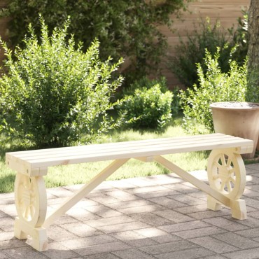vidaXL Παγκάκι Κήπου από Μασίφ Ξύλο Ελάτης 115x28x39,5cm