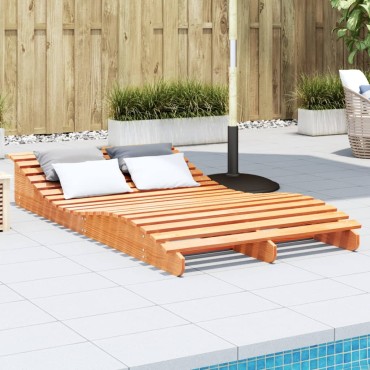 vidaXL Ξαπλώστρα Καφέ Κεριού 205x110x31,5cm από Μασίφ Ξύλο Πεύκου 1 τεμ.