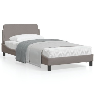 vidaXL Σκελετός Κρεβατιού Χωρίς Στρώμα Taupe 100 x 200 εκ. Υφασμάτινο