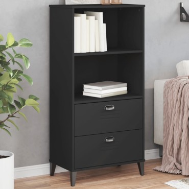 vidaXL Βιβλιοθήκη VIKEN Μαύρη 60x35x123cm από Επεξεργασμένο Ξύλο 1 τεμ.