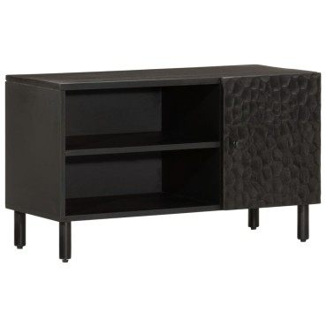 vidaXL Έπιπλο Τηλεόρασης Μαύρο 80x31x46cm από Μασίφ Ξύλο Μάνγκο