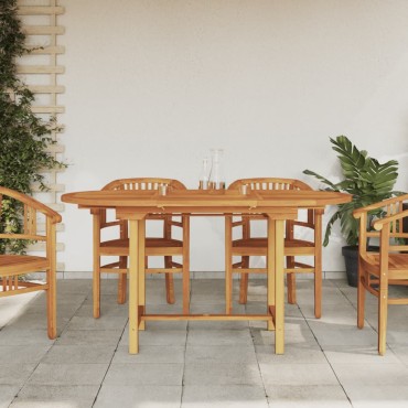 vidaXL Τραπέζι Κήπου Επεκτεινόμενο 110-160x80x75cm Μασίφ Ξύλο Teak 1 τεμ.