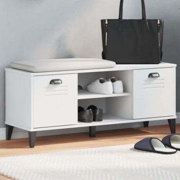 vidaXL Παπουτσοθήκη VIKEN Λευκή 106x35x45cm από Επεξεργασμένο Ξύλο