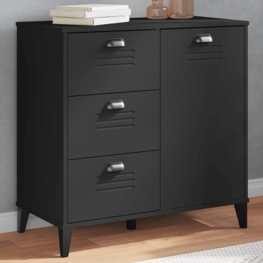 vidaXL Μπουφές VIKEN Μαύρος 80x40x80cm από Επεξεργασμένο Ξύλο 1 τεμ.