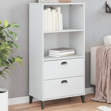vidaXL Βιβλιοθήκη VIKEN Λευκή 60x35x123cm από Επεξεργασμένο Ξύλο 1 τεμ.