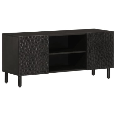 vidaXL Έπιπλο Τηλεόρασης Μαύρο 105x33x46cm από Μασίφ Ξύλο Μάνγκο