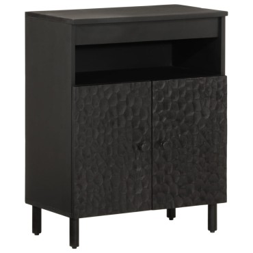 vidaXL Βοηθητικό Ντουλάπι Μαύρο 60x33x75cm από Μασίφ Ξύλο Μάνγκο 1 τεμ.