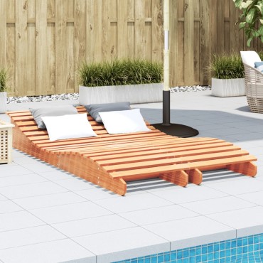 vidaXL Ξαπλώστρες 2 τεμ. Καφέ Κεριού 205x60x31,5cm Μασίφ Ξύλο Πεύκου