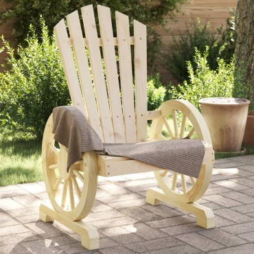 vidaXL Καρέκλες Κήπου Adirondack 4 τεμ. από Μασίφ Ξύλο Ελάτης 63x62x99cm  Τετραθέσιος
