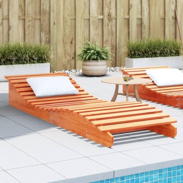 vidaXL Ξαπλώστρα Καφέ Κεριού 205x70x31,5cm από Μασίφ Ξύλο Πεύκου 1 τεμ.