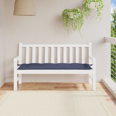 vidaXL Μαξιλάρια Πάγκου Κήπου Ναυτικό Μπλε 150x50x7cm Ύφασμα Oxford