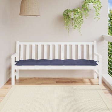 vidaXL Μαξιλάρια Πάγκου Κήπου Ναυτικό Μπλε 180x50x7cm Ύφασμα Oxford