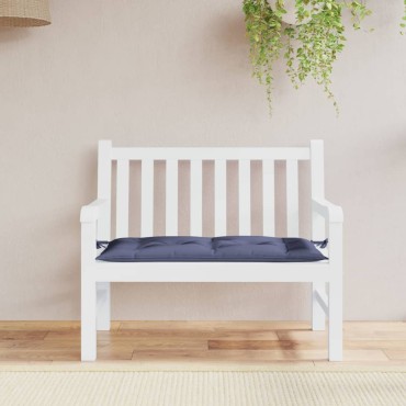 vidaXL Μαξιλάρια Πάγκου Κήπου Ναυτικό Μπλε 110x50x7cm Ύφασμα Oxford