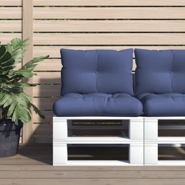 vidaXL Μαξιλάρι Παλέτας Ναυτικό Μπλε 60x38x13cm Υφασμάτινο