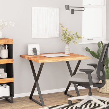 vidaXL Επιφάνεια Γραφείου Ορθογώνια 100x80x2,5cm Μασίφ Ξύλο Ακακίας