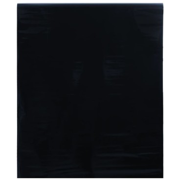 vidaXL Μεμβράνη Παραθύρου Αντιστατική Αμμοβολή Μαύρο 90x500 εκ PVC