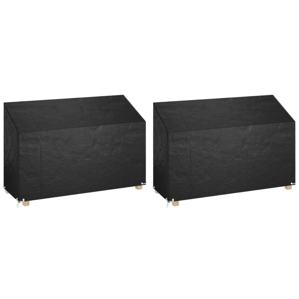 vidaXL Καλύμματα Πάγκου με 8 Κρίκους 2 τεμ. 190x70x70/88cm Πολυαιθ.