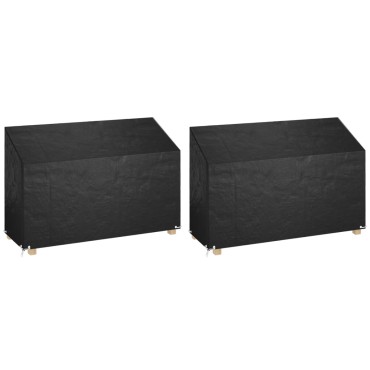 vidaXL Καλύμματα Πάγκου με 8 Κρίκους 2 τεμ. 190x70x70/88cm Πολυαιθ.