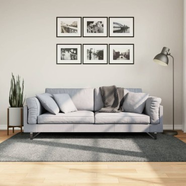 vidaXL Χαλί Shaggy PAMPLONA με Ψηλό Πέλος Μοντέρνο Πράσινο 140x200cm