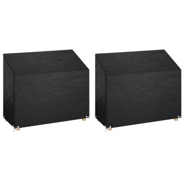 vidaXL Καλύμματα Πάγκου με 8 Κρίκους 2 τεμ. 160x70x70/88cm Πολυαιθ.