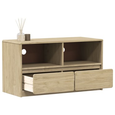 vidaXL Έπιπλο Τηλεόρασης SAUDA Χρώμα Δρυός 99x43x55cm Μασίφ Πεύκο