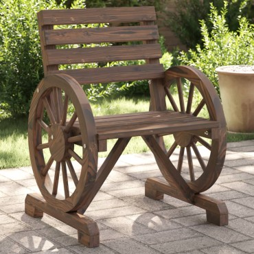 vidaXL Καρέκλες Κήπου 2 τεμ. 58x58x78,5cm από Μασίφ Ξύλο Ελάτης Διθέσιος